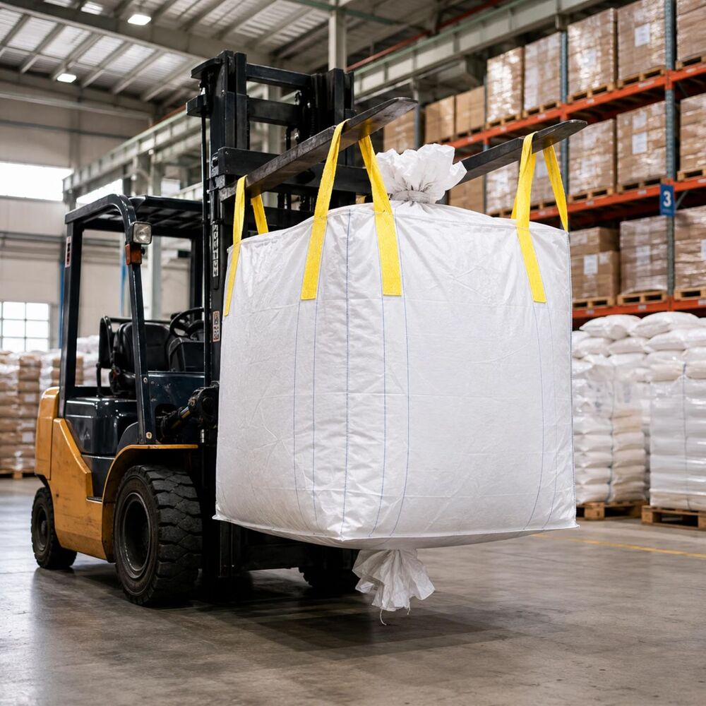3 Pack FIBC Bulk Bags 2200 lb SWL Duffle Top Spout Bottom 35x35x43